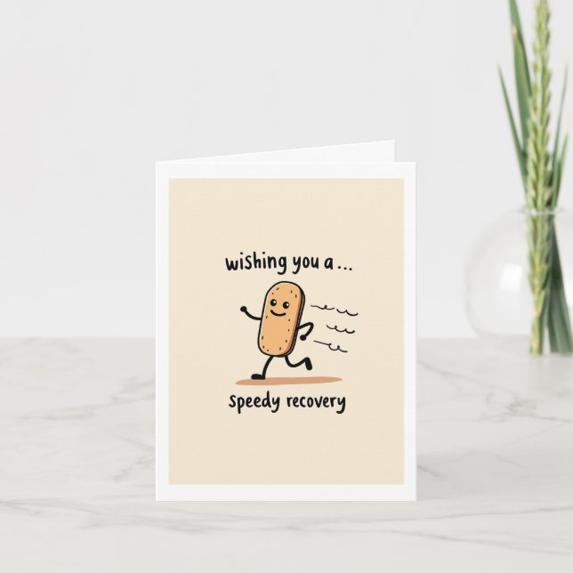 Tarjeta Deseándole Una Recuperación Rápida Que Se Mejore P (Anverso)