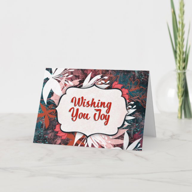 Tarjeta Deseándote Alegría - Felicitaciones Florales De In (Anverso)