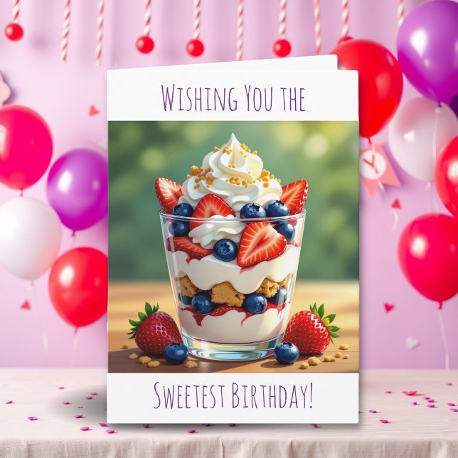 Tarjeta Deseándote el Cumpleaños más Dulce (Subido por el creador)