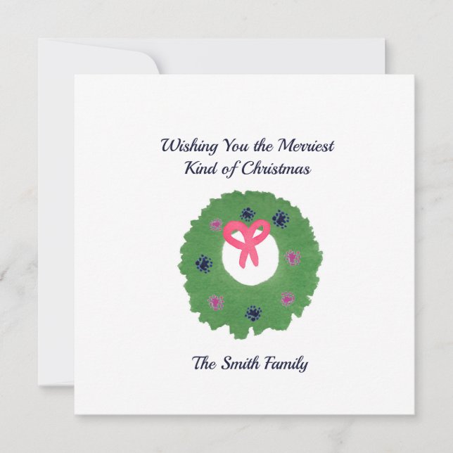 Tarjeta Deseándote el tipo más amable de Navidades (Anverso)