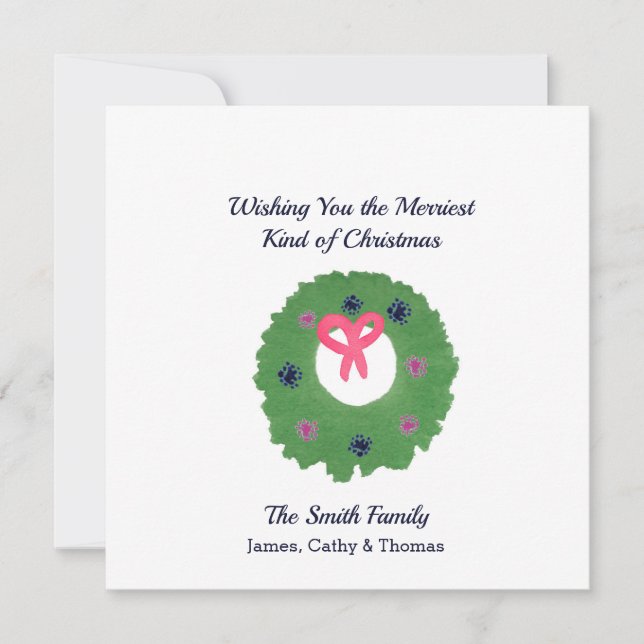 Tarjeta Deseándote la carta de Navidades más graciosa (Anverso)