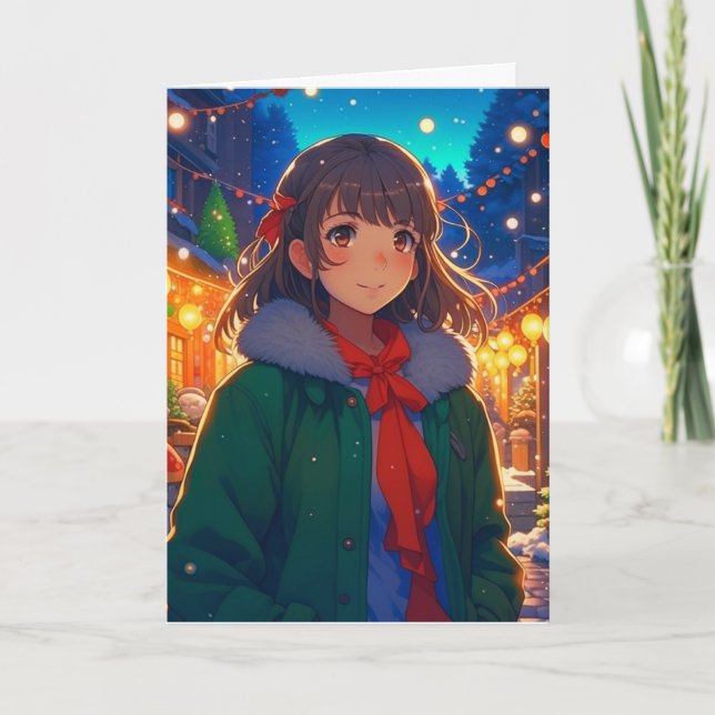 Tarjeta Deseándote Navidades sin mayoría (Anverso)