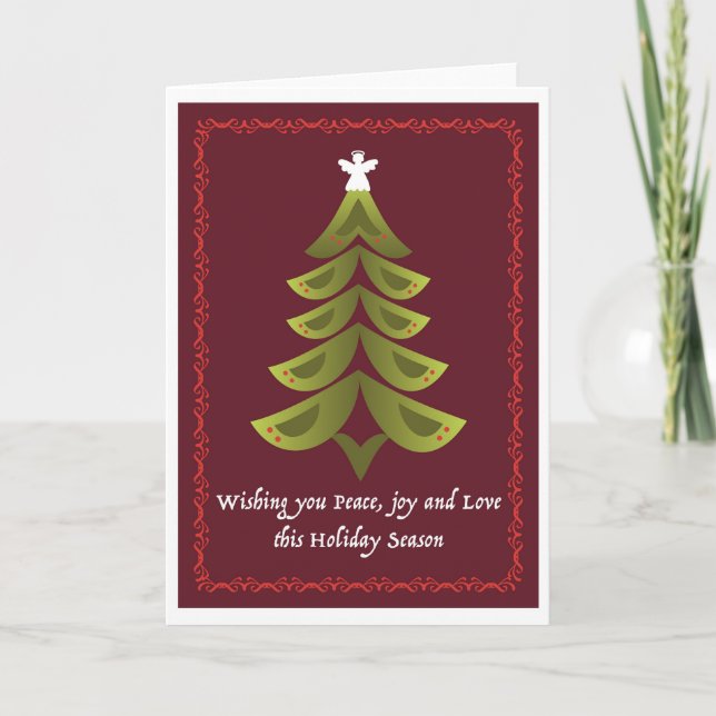 Tarjeta Deseándote paz, alegría y carta de amor (Anverso)