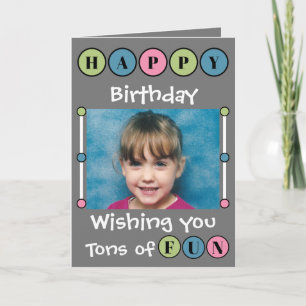 Tarjeta Deseándote toneladas de divertidos niños grises fo