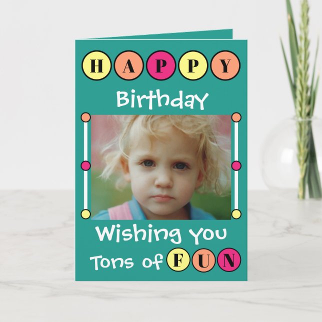 Tarjeta Deseándote toneladas de divertidos niños verdes fo (Anverso)