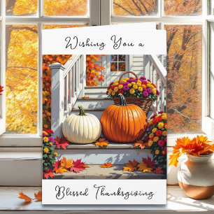 Tarjeta Deseándote un bendito Día de Acción de Gracias