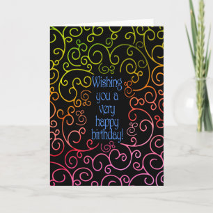 Tarjeta Deseándote un conjunto de cumpleaños muy feliz