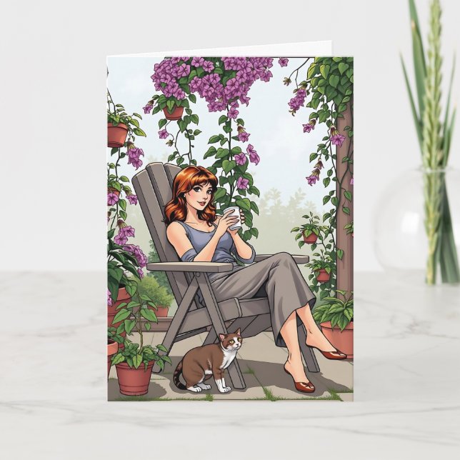 Tarjeta Deseándote un cumpleaños lleno de amor (Anverso)