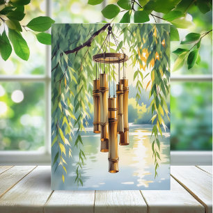 Tarjeta Deseándote un cumpleaños pacífico   Willow lloroso