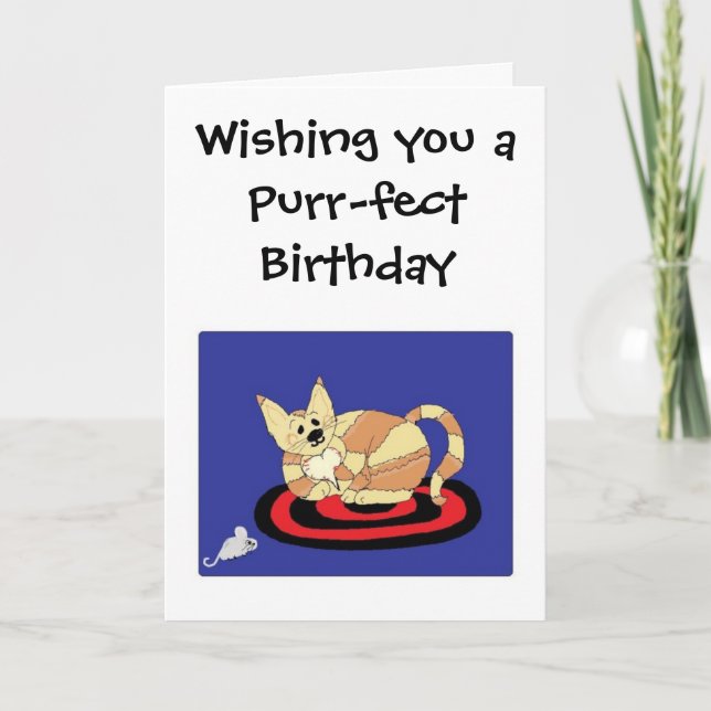 Tarjeta Deseándote un cumpleaños perfecto (Anverso)