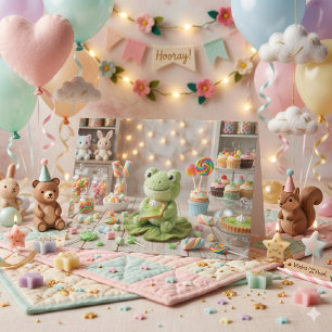 Tarjeta Deseándote un Cumpleaños Sapo-tástico!