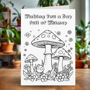 Tarjeta Deseándote un día maravilloso   Página de coloread