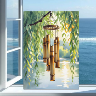 Tarjeta Deseándote un día pacífico   Willow lloroso