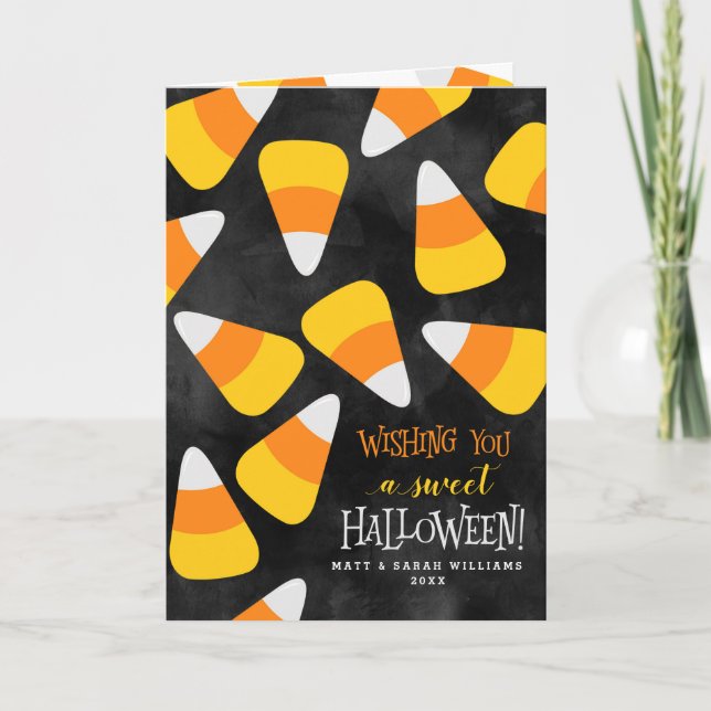Tarjeta Deseándote Un Dulce Halloween (Anverso)