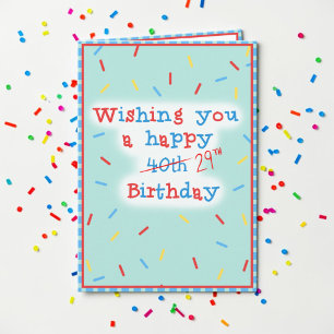 Tarjeta Deseándote un feliz cumpleaños 40... 29