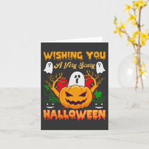 Tarjeta Deseándote un Halloween muy espantoso