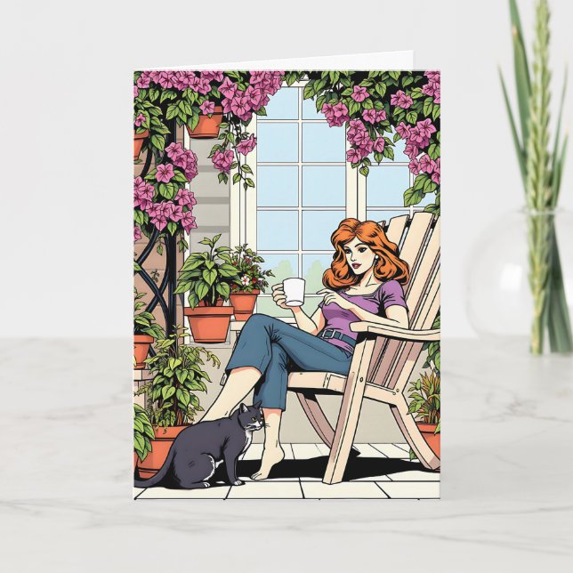 Tarjeta Deseándote un hermoso día | Amistad (Anverso)