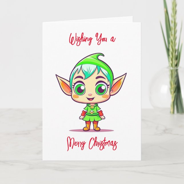 Tarjeta Deseándote una Feliz Navidad y Feliz Año Nuevo (Anverso)