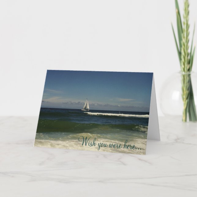 Tarjeta Desearía Que Estuvieras Aquí (Anverso)
