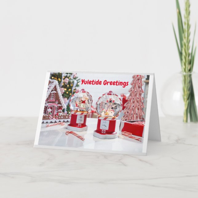 Tarjeta **Desenvuélvete una Navidad alegre** (Anverso)