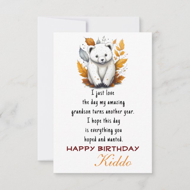 Tarjeta Deseo al nieto (Anverso)