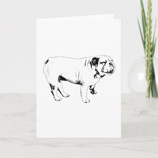 Tarjeta deseo crujiente, bulldog (Anverso)
