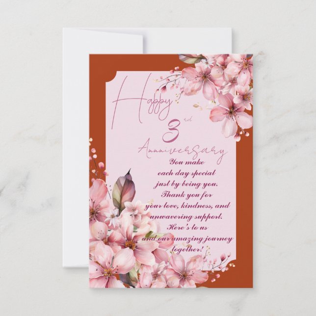 Tarjeta Deseo de aniversario  (Anverso)