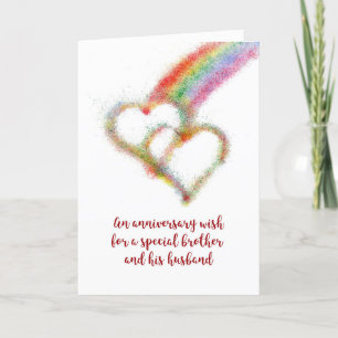 Tarjeta Deseo de aniversario para el hermano y su marido