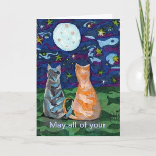 Tarjeta Deseo de BIrthday Cat Dream