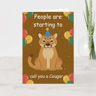 Tarjeta Deseo de Cumpleaños Divertido para Amigos Mayores