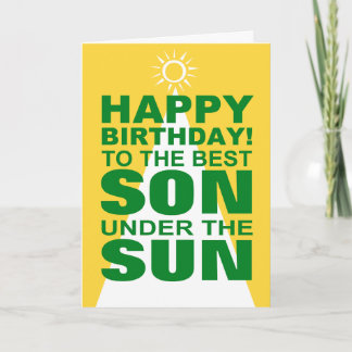 Tarjeta Deseo de cumpleaños feliz para hijo