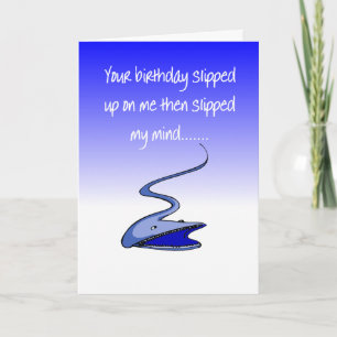 Tarjeta deseo de cumpleaños feliz y tardío