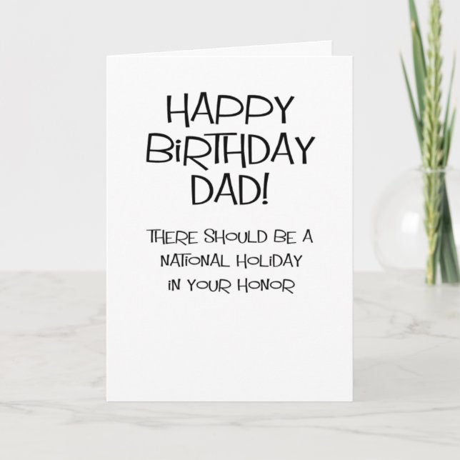 Tarjeta deseo de cumpleaños gracioso para papá (Anverso)