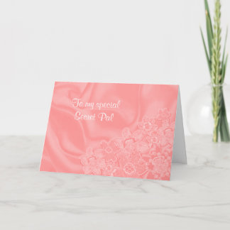 Tarjeta Deseo de cumpleaños satinado rosa