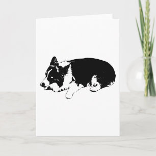 Tarjeta deseo de descanso cálido, corgi
