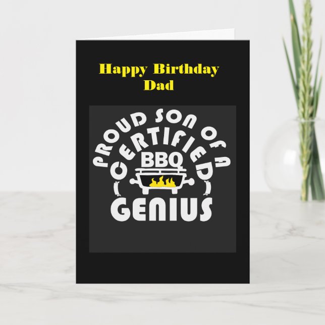 Tarjeta Deseo de feliz cumpleaños para papá (Anverso)