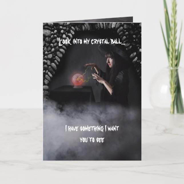 Tarjeta Deseo del cumpleaños de la bruja (Anverso)