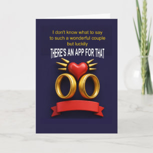 Tarjeta deseo divertido de aniversario de bodas para parej