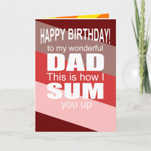 Tarjeta deseo divertido de cumpleaños para papá