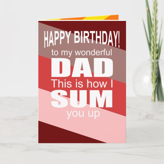 Tarjeta deseo divertido de cumpleaños para papá (Anverso)