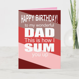 Tarjeta deseo divertido de cumpleaños para papá