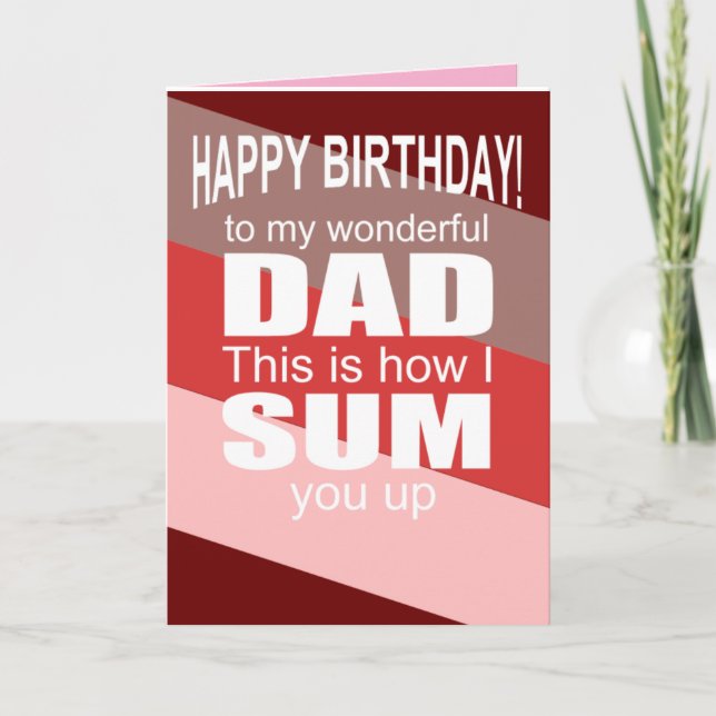 Tarjeta deseo divertido de cumpleaños para papá (Anverso)