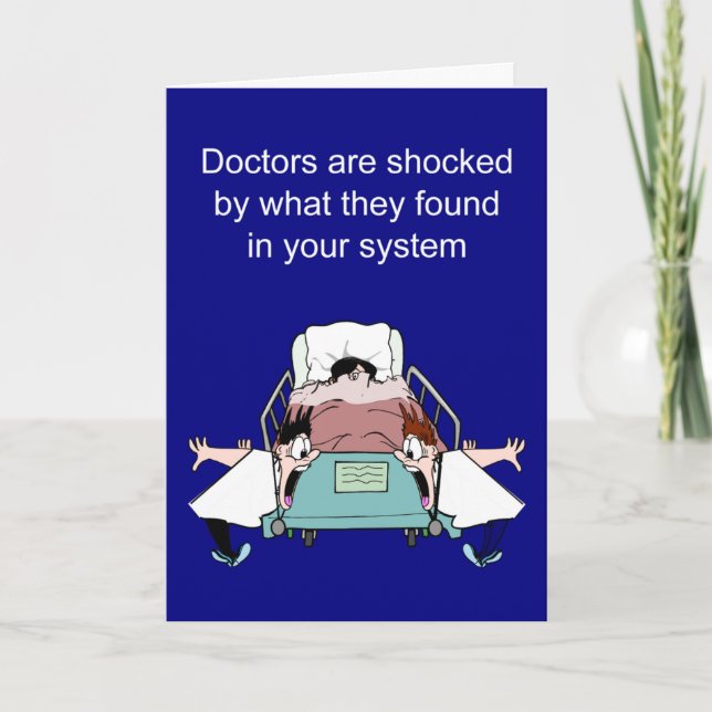 Tarjeta Deseo divertido de recuperación (Anverso)