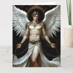 Tarjeta Deseo Divino Ángel Musculoso