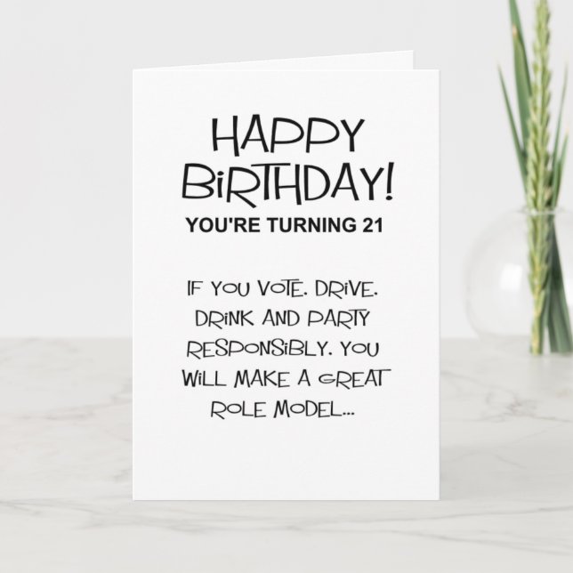 Tarjeta deseo feliz de cumpleaños para los jóvenes (Anverso)
