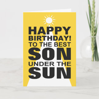 Tarjeta deseo único de feliz cumpleaños para hijo