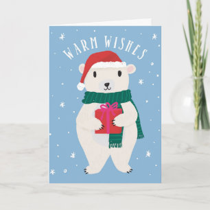 Tarjeta Deseos Cálidos Beary Merry Christmas Grecard