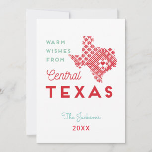 Tarjeta Deseos cálidos del centro de Texas