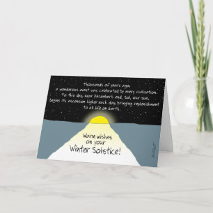 Tarjeta ¡Deseos cálidos en tu solsticio de invierno! Tarje