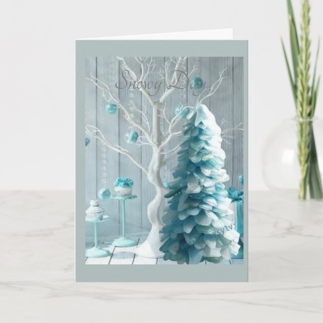 Tarjeta Deseos cálidos en un día de nieve (Anverso)